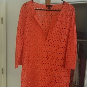 J crew eyelet tunic size medium